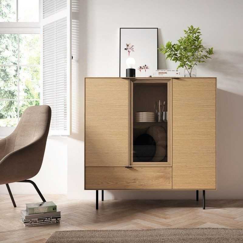 Mueble aparador alto Ness roble Nordic