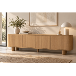 Mueble TV 4P Roble Narel 180cm