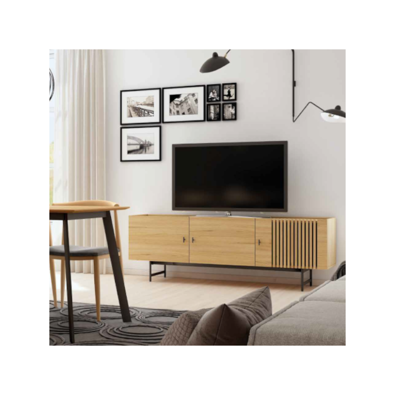 Mueble TV nórdico 136x39x49cm