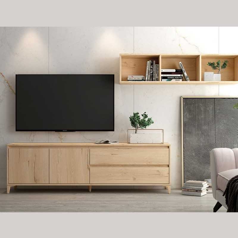 Mueble TV Nórdico Natural 2P/2C Roble Compra Online | Home