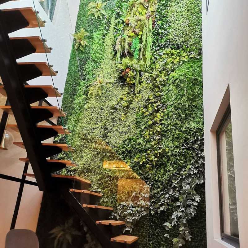 Hexágono Musgo Preservado - jardín vertical - interior - mataplantas