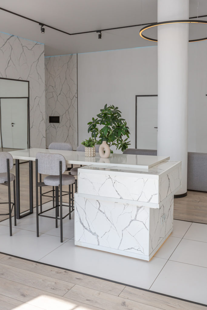 Cocina elegante de mármol