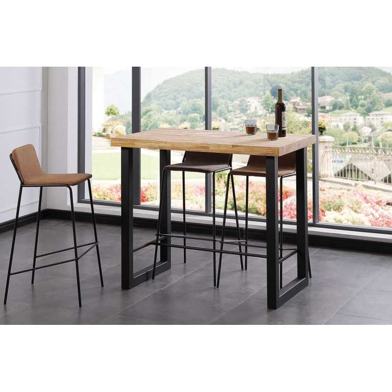 Mesa Alta Alejandría Roble / Negro 120