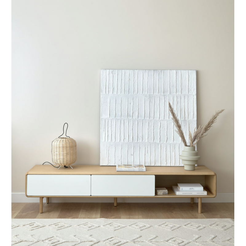 Mueble TV 2P Chapa Natural Fresno Daniela