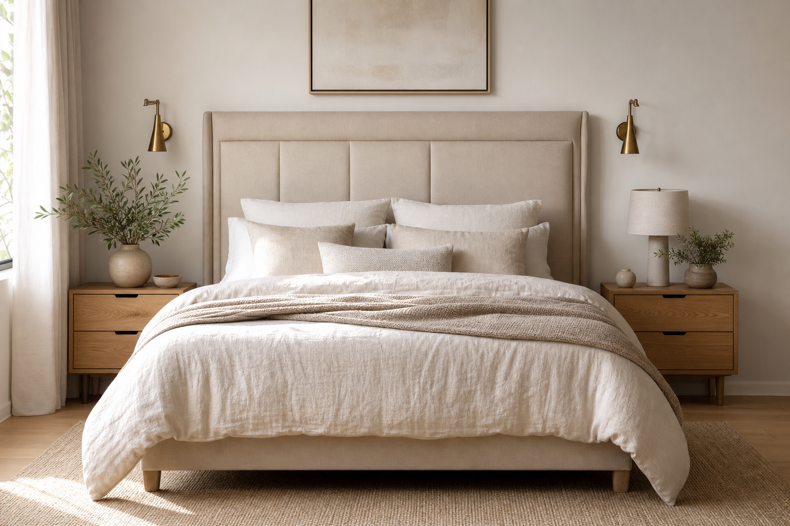 Cabecero tapizado o de madera: cuál elegir para un dormitorio más acogedor