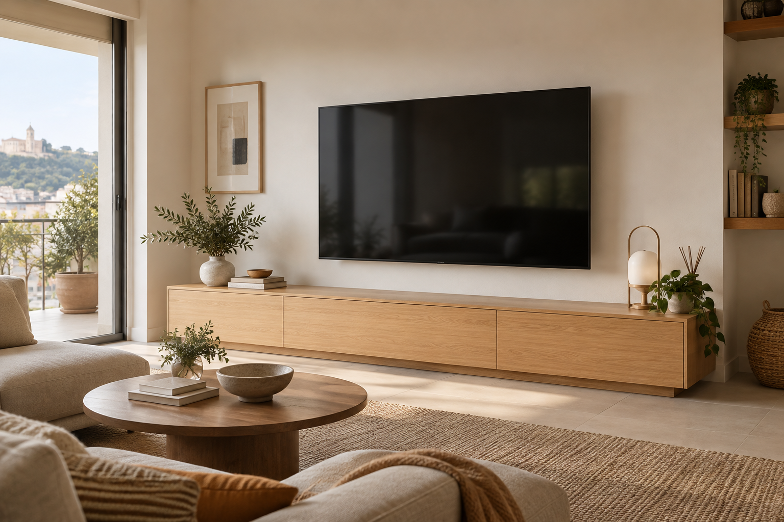 Qué ancho debe tener un mueble TV según las pulgadas de tu televisor y lo que necesitas guardar